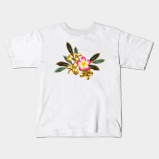 Golden plumeria Kids T-Shirt